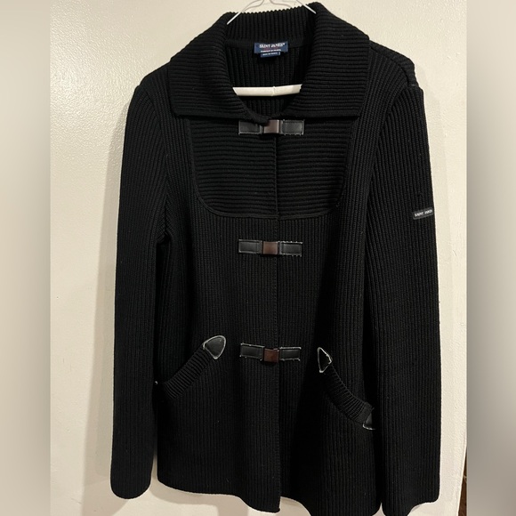 Saint James 100% wool sweater luxury staple timeless W s/m substantial thick - Picture 3 of 12